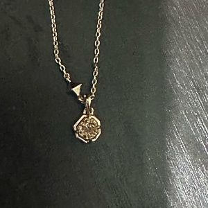 Rose gold drusy necklace